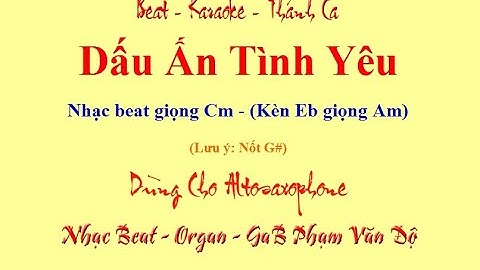 009. Beat - Sheet - Thánh Ca: Dấu Ấn Tình Yêu - Dành Cho Saxopone - Giọng Cm - Âm Nhạc Thái Hòa