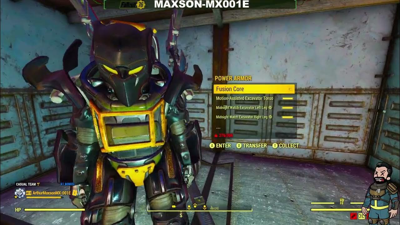 Fallout 76 Midnight Watch Paint on Excavator Power Armor (No Jetpack