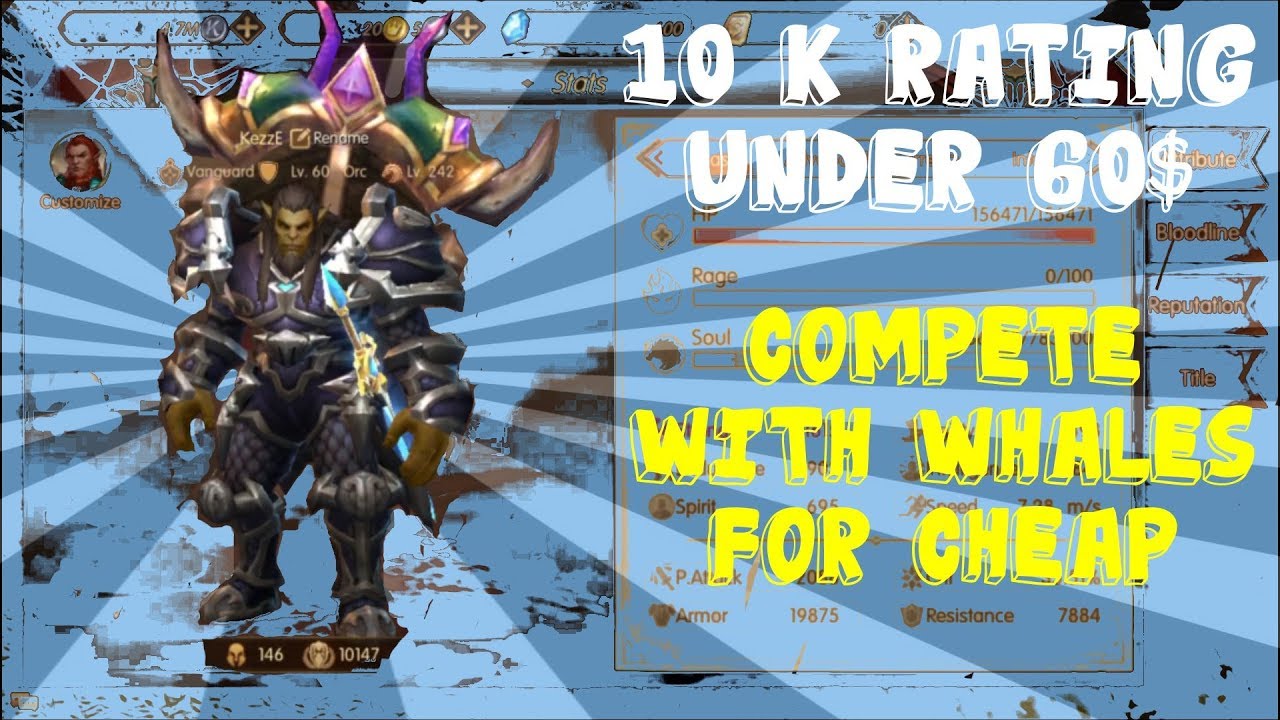 World of Kings 10k+ Rating Checklist how to be OP for cheap. With commentary.