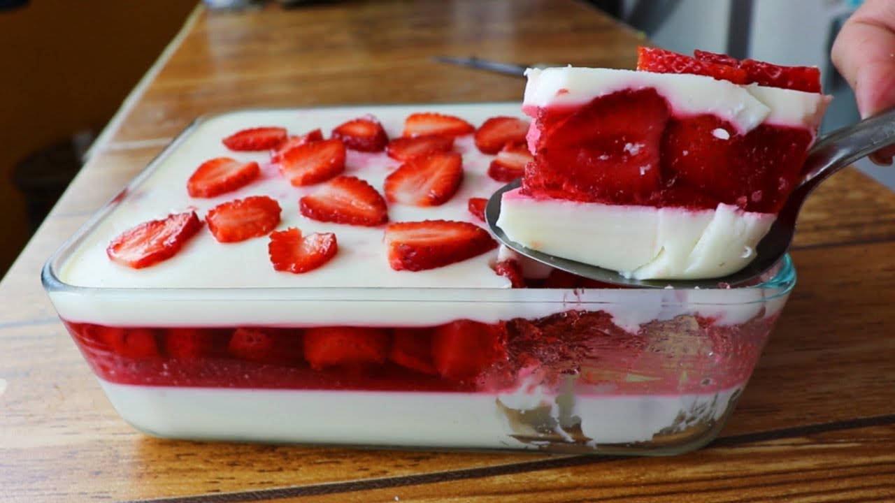 El postre de FRESAS CON CREMA que todos aman - YouTube