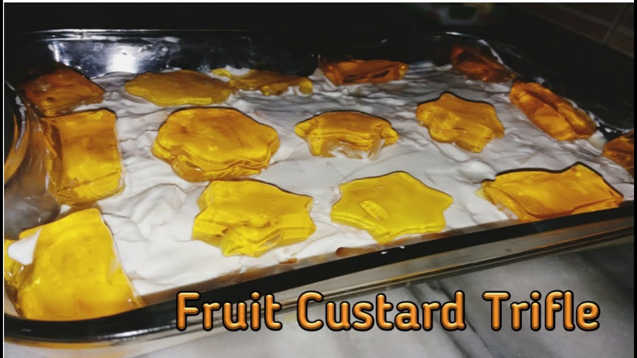 Fruit Custard Trifle/How to make fruit custard at home/cooking with rose/ फल कस्टर्ड