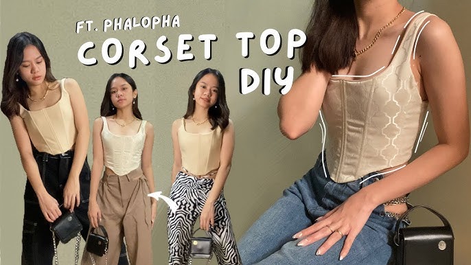 👖DIY Korsett aus alter Jeans✨ #diy #upcycling #nähen #kreativ #thrifting  #corsettop #diycorset 