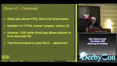 Kyle Osborne (kos) -- The Hidden XSS -- Attacking the Desktop