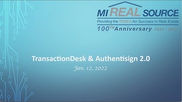 TransactionDesk & Authentisign 2.0 01 12 22