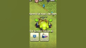 Upgrade Spell FactoRY 1 to max LVL  || Clash Of Clans || #clashofclans  #upgrade #spellfactory