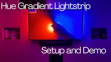 Philips Hue Play Gradient Lightstrip 65" Step by Step Setup and Demo | This Light Strip is Gorgeous