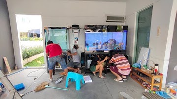 เอส S สาย 3 - Project ย้ายตู้ปลา 30 20 36 กรองล่าง พร้อมทำ Overflow Full Services จบพร้อมลงปลา Set 2