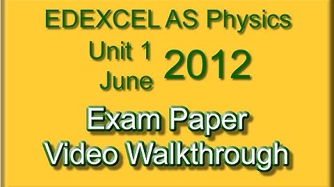 AS Physics EDEXCEL U1 Jun 2012 (MC)