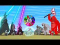 Rescue Godzilla, Shin, KONG From Rotation Luck FUNNY CARTOON | Godzilla &amp; KONG Cartoon Movies