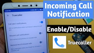 Truecaller Incoming Call Notification Alert Enable Disable Kaise Kare | call alert notification screenshot 5
