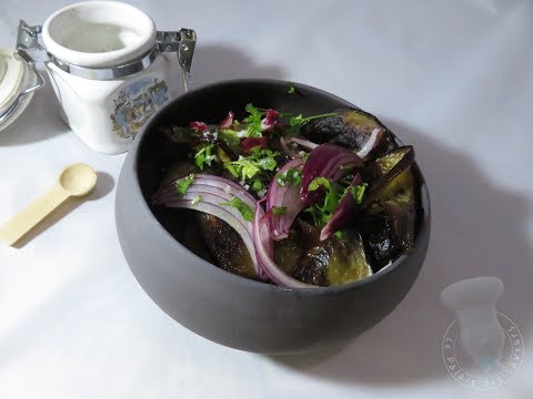 recette-de-la-salade-d'aubergine-grillée