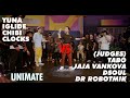 Yuna, iGlide, Clocks, Chibi VS Dsoul, Tabo, Jaja, Dr. Robotmik // Unimate // stance