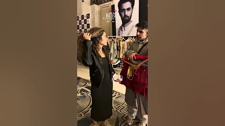 All eyes on her ✨ Actress Hajra Yamin arrives at our event in style.