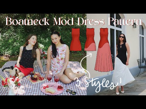 blue dress for baby girl Puff and Pencil Boatneck Dress – The Fold Line main image 1