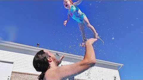 Baby Pool Tricks!!