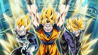 Dragon Ball Z Dokkan Battle - INT LR SSJ Goku, Vegeta & Trunks Active Skill  OST [Extended]