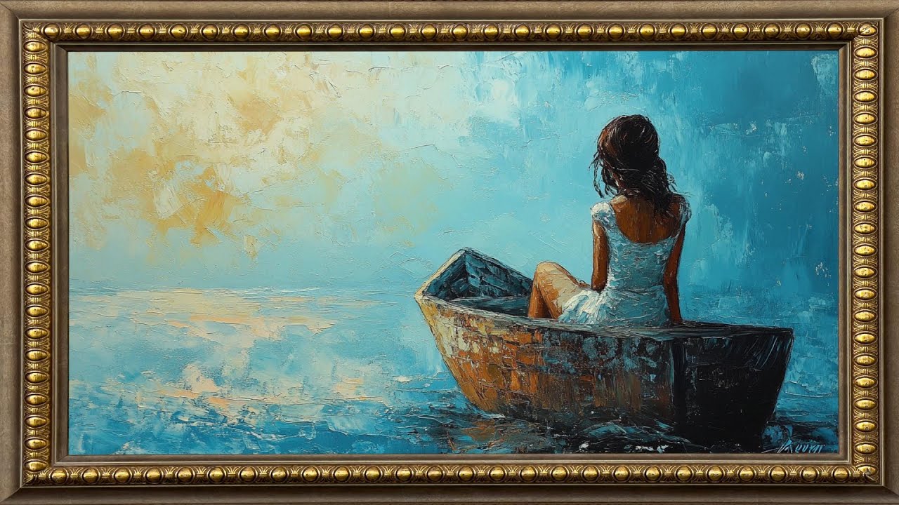 Tranquillity on the Water | Gold Frame TV Art