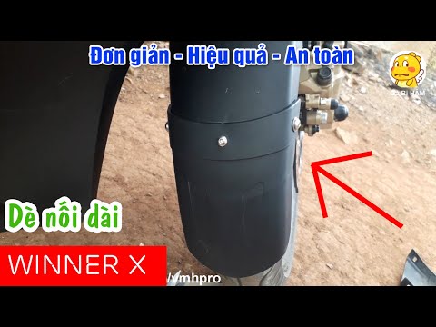 Video Lắp đặt dè nối dài chắn bùn trước winner x, winner 150... - youtube