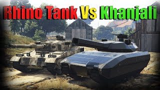 Gta 5 Online | TM-02 Khanjali Vs Rhino Tank - Armor Speed, And More Details