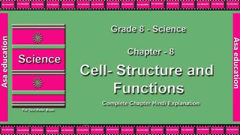 Ch 8 Cell Structure and Functions (Science, Grade 8, CBSE) The LandMark - Hindi Exp. Series