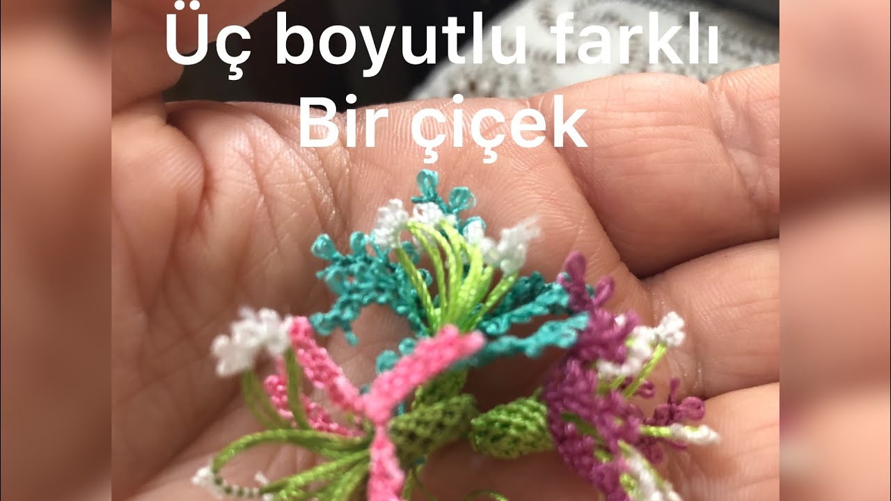 İğne oyası üç boyutlu bahar dalı çiçek modeli anlatımı