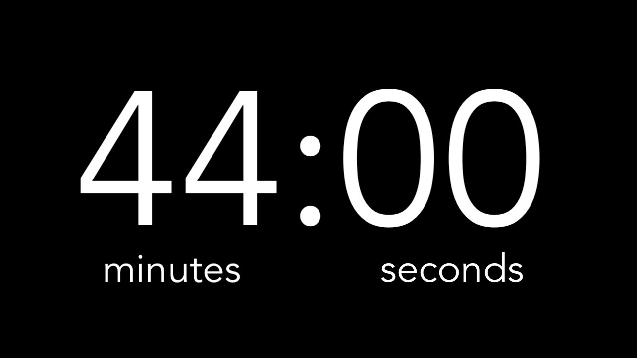 44 Minute Countdown Timer - YouTube