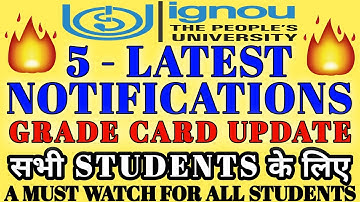 5 NEW NOTIFICATION #IGNOU FOR ALL STUDENTS MOST IMPORTANT By TIPS GURU