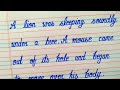 One page cursive writing in english  most beautiful cursive writing practice