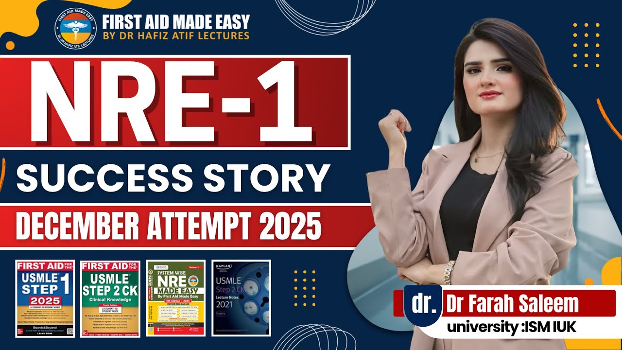 NRE Success Story of Dr Farah Saleem | Cleared in 1st Attempt | FAME Platform #drhafizatif #pmdc