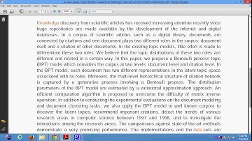 A Two Level Topic Model Towards Knowledge Discovery from Citation Networks