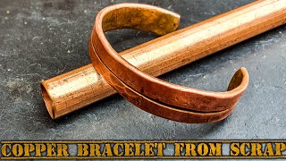 Making A Copper Bracelet From Scrap Pipe
