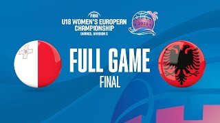 FINAL: Malta vs Albania | Full Basketball Game | FIBA U18 Women's European Championship 2023