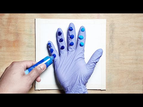 Acrylic Painting Using Vinyl Gloves｜Step by Step #18 | Easy Acrylic Painting for Beginners