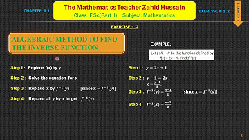 Lesson # 10   Functions And Limits  F ScPart II  Mathematics, Chapter 1 by Zahid Hussain