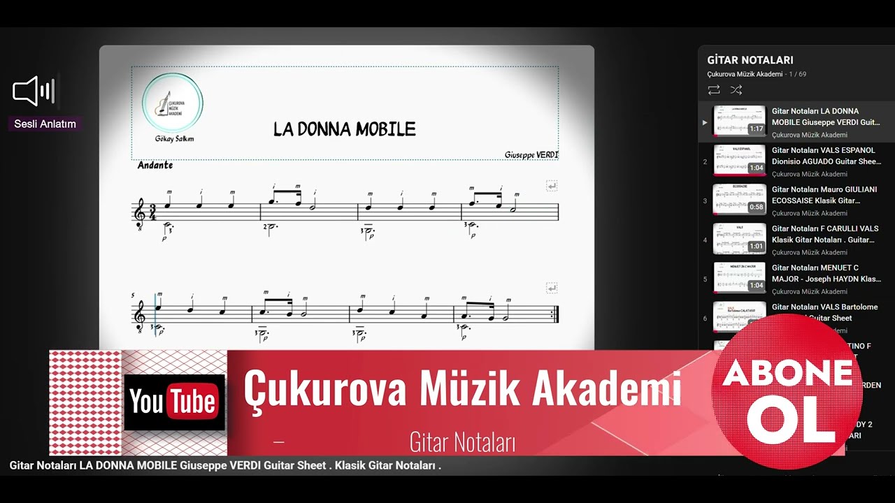 YouTube Gitar Notaları