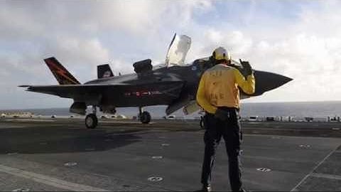 Testing the F-35B Lightning II aboard USS America