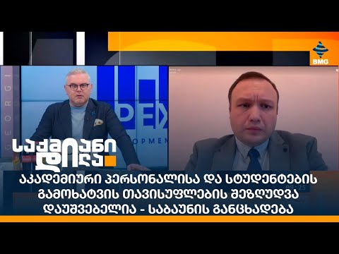 აკადემიური პერსონალისა და სტუდენტების გამოხატვის თავისუფლების შეზღუდვა დაუშვებელია - საბაუნი