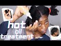 HOW TO DO A HOT OIL TREATMENT| 4c HAIR| LOW POROSITY NATURAL HAIR