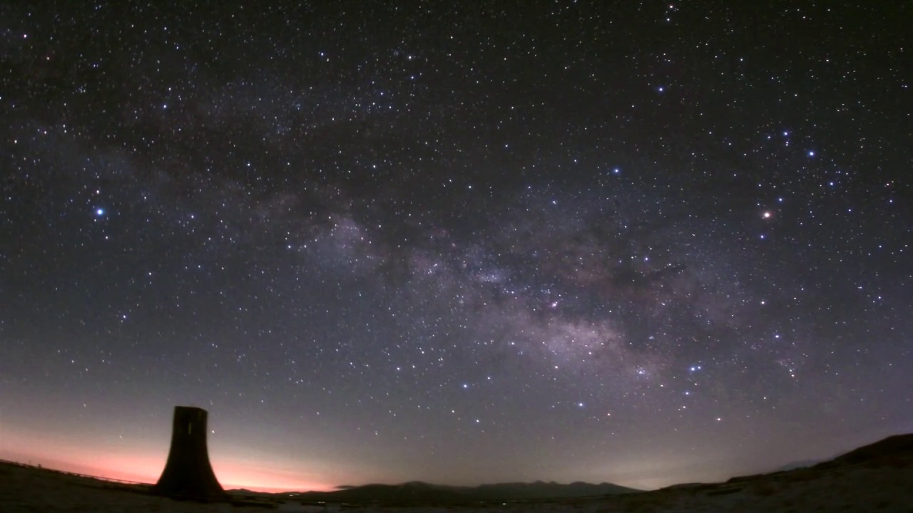 星空のある風景 美ヶ原の雪原にのぼる天の川 Starry Night Timelapse 9 Youtube