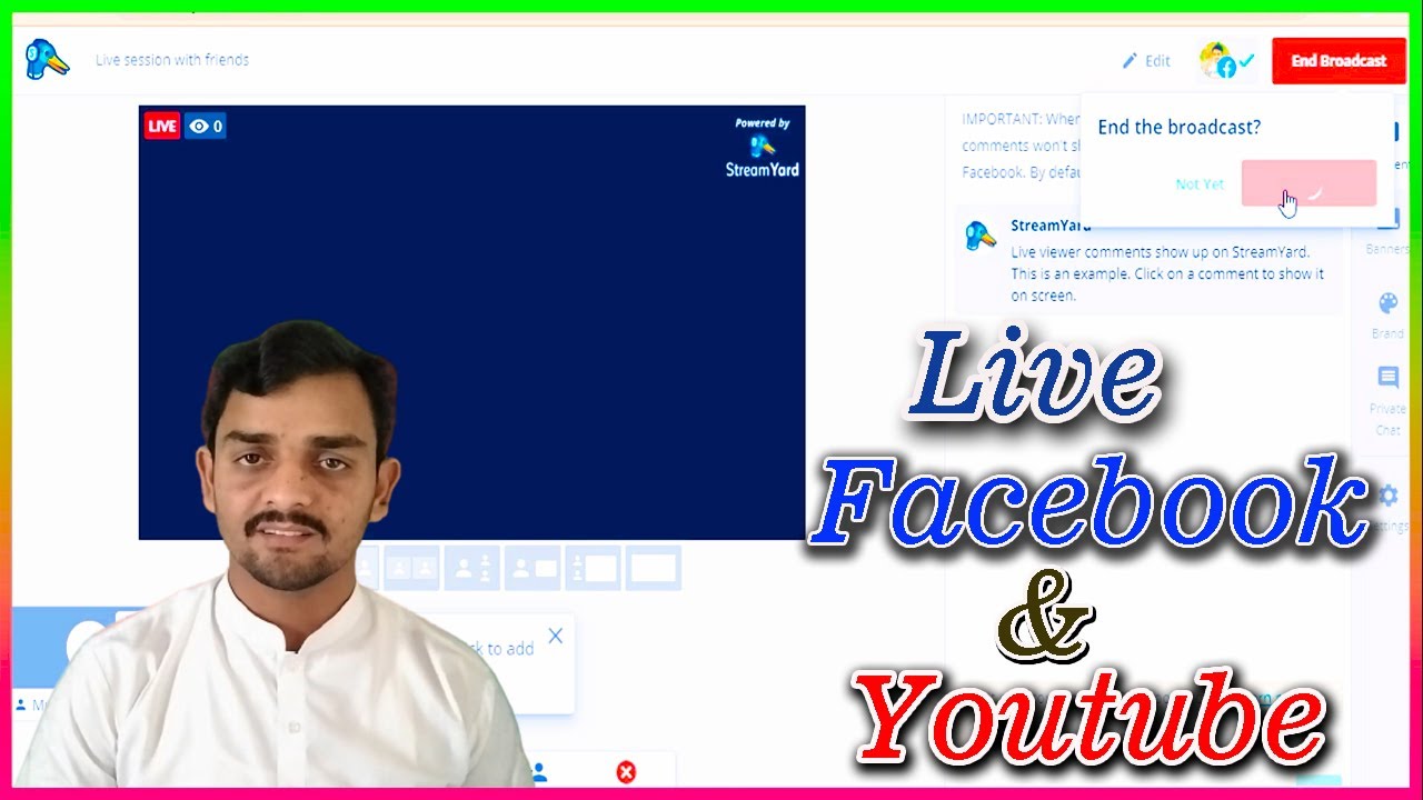 How to Connect streamyard on  Facebook and youtube  | Streamyard connect Youtube  & Facebook