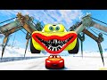 Epic escape from the lightning mcqueen eater  steampunk spider eater car  mcqueen vs mcqueen