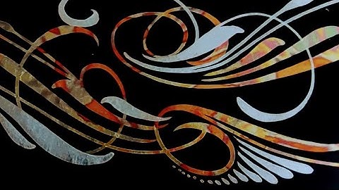 Silver Leaf Pinstriping over Variegated Leaf Pinstriping