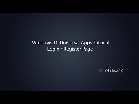 Windows 10 Universal Apps -  Login Page