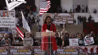 Tulsi Gabbard speaks at Rage Against the War Machine