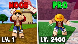 Starting over as Luffy and eating the Rubber fruit in Blox Fruits screenshot 4
