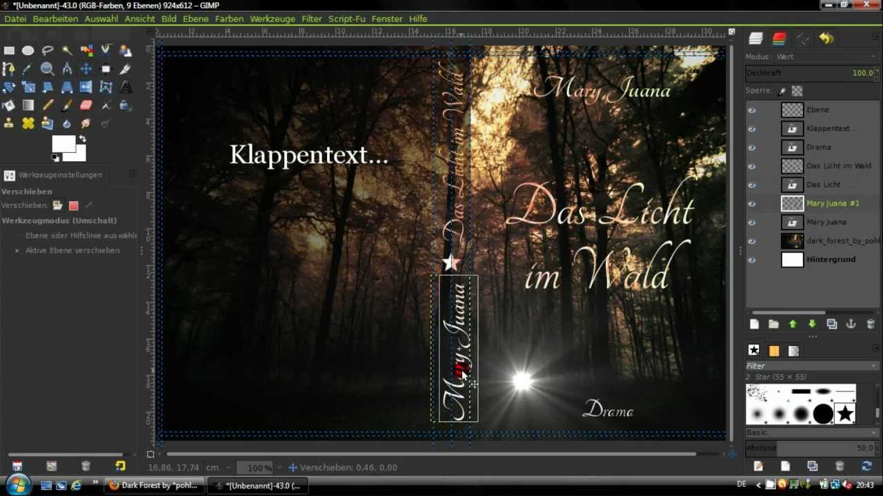 Hd Gimp 2 8 Tutorial Buchcover Erstellen Part 2 Youtube