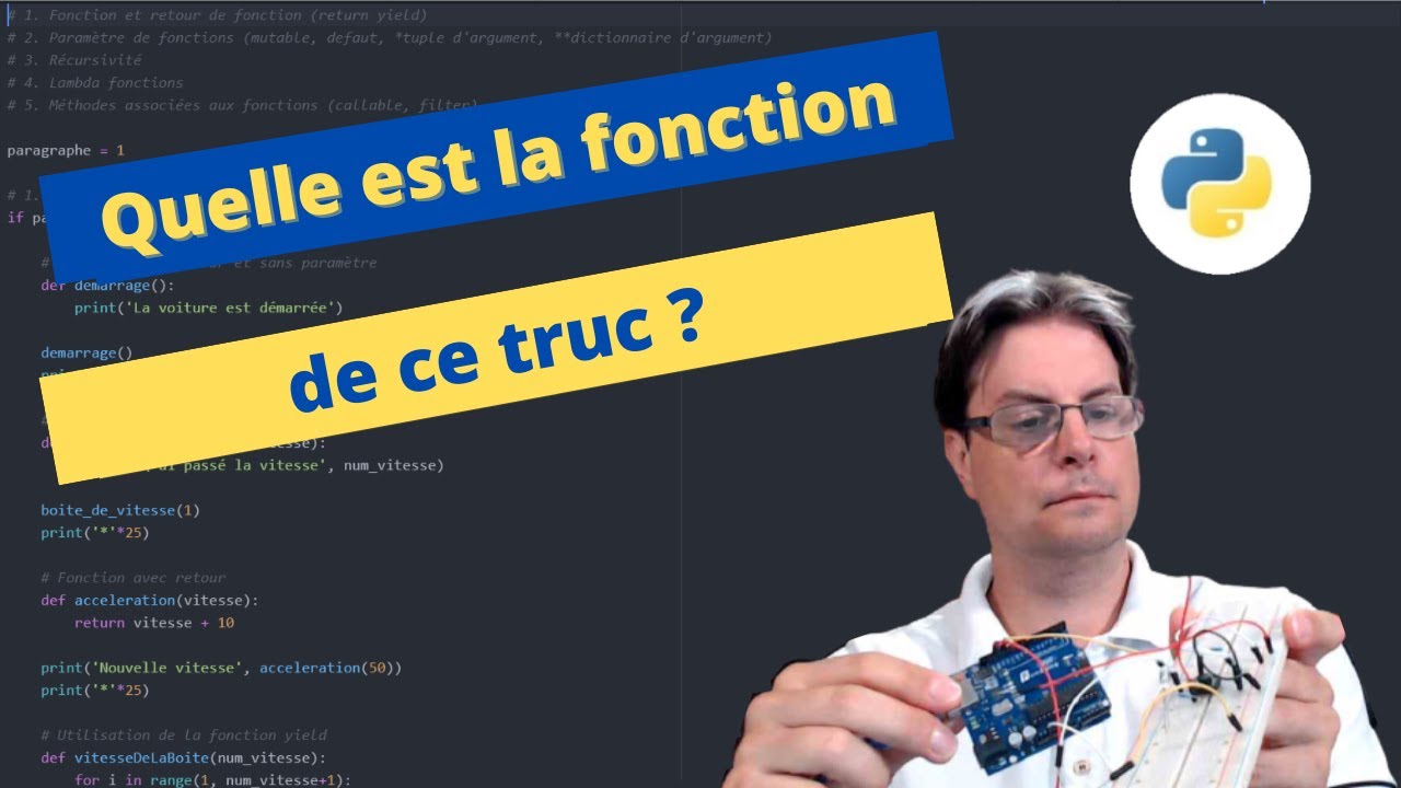 fonctions en python | programmation python, apprendre... Programmation Python : Les fonctions - YouTube