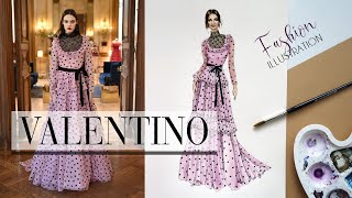 Valentino - fashion illustration