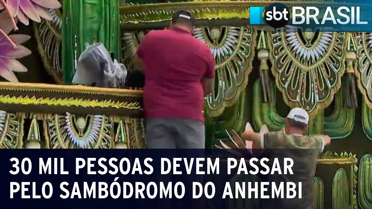 30 mil pessoas devem passar pelo Anhembi a cada noite de desfiles | SBT Brasil (17/02/23)