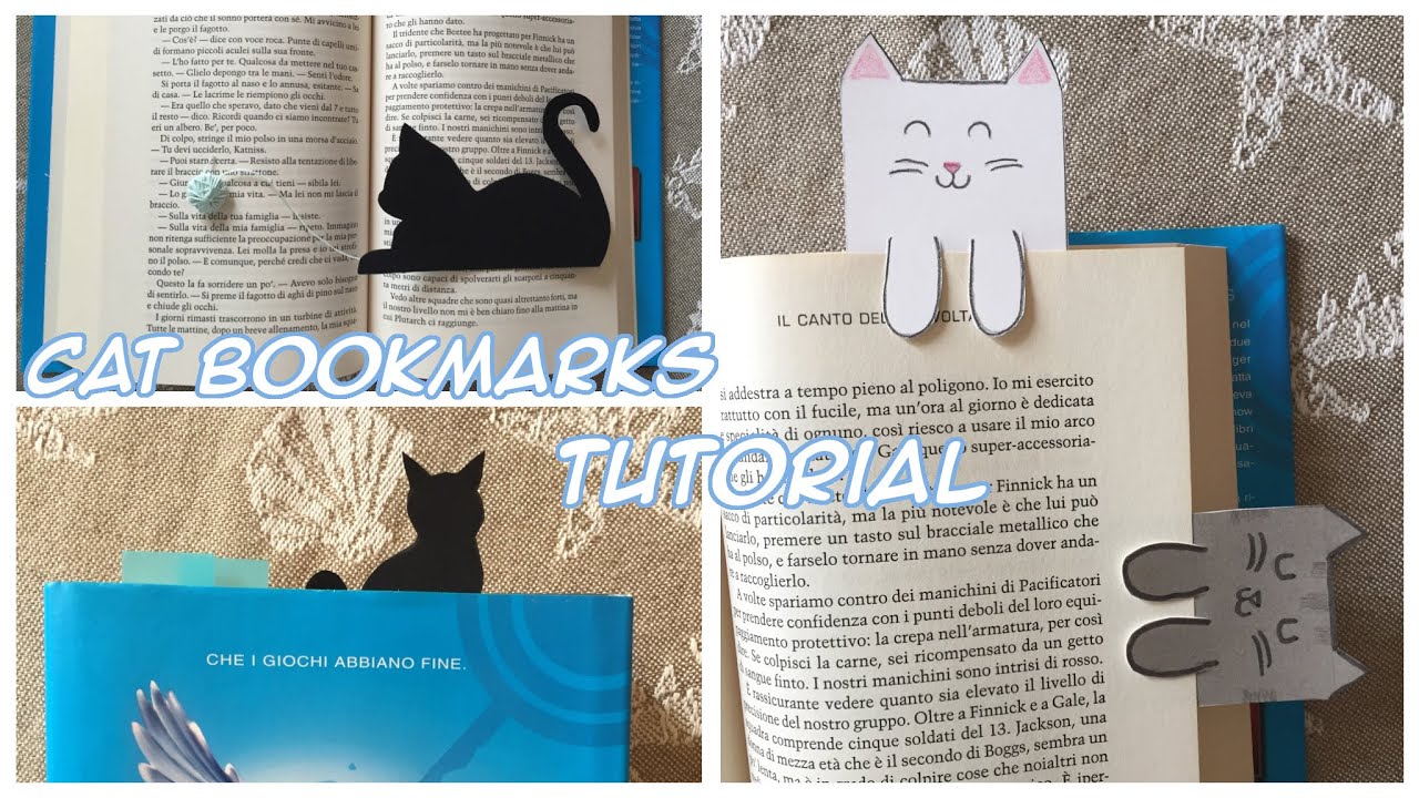 Cat bookmarks TUTORIAL (segnalibro a forma di gatto) ✧ Chibiistheway 